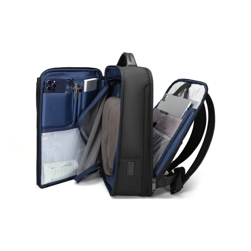 QRST Nylon Backpack Large Size Men's Black-3