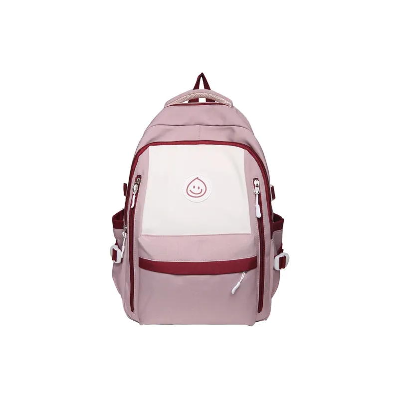 BALANG Nylon Backpack Men's Women's Couple's Pink/Blue/Black/Green/Khaki-0