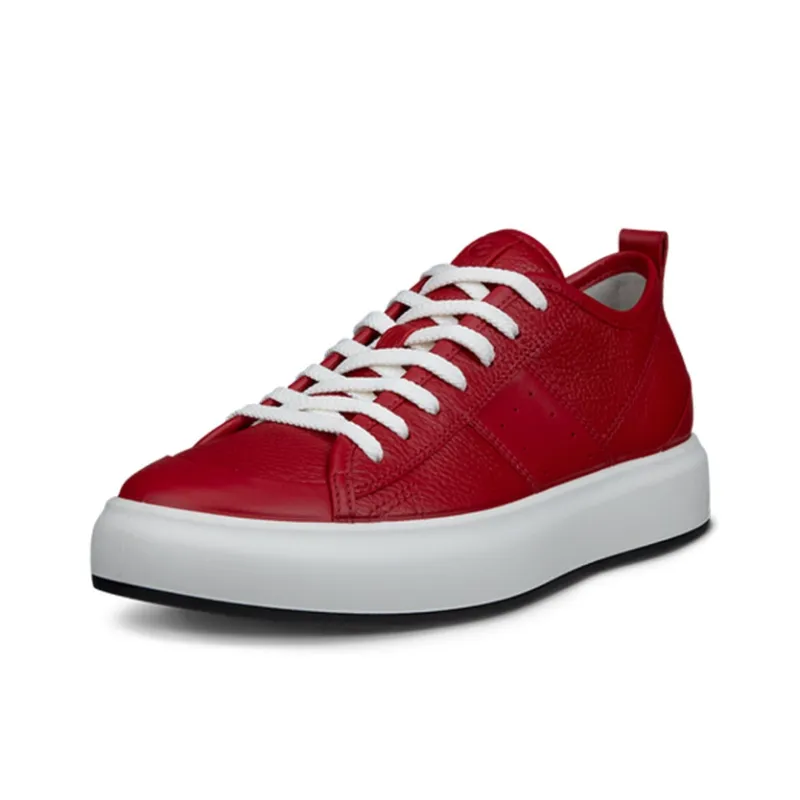 Ecco Slip Resistant Low Top Skateboard Shoes Women's Red-1