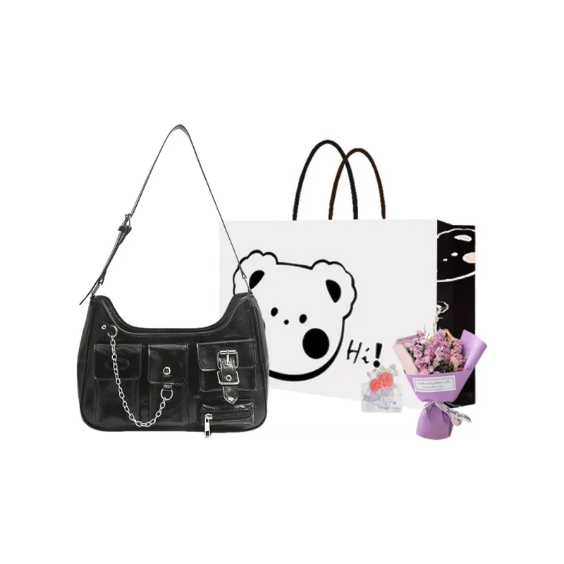 NX DOUGHNUT PU Crossbody Bag, Shoulder Bag Women's Black/White-8