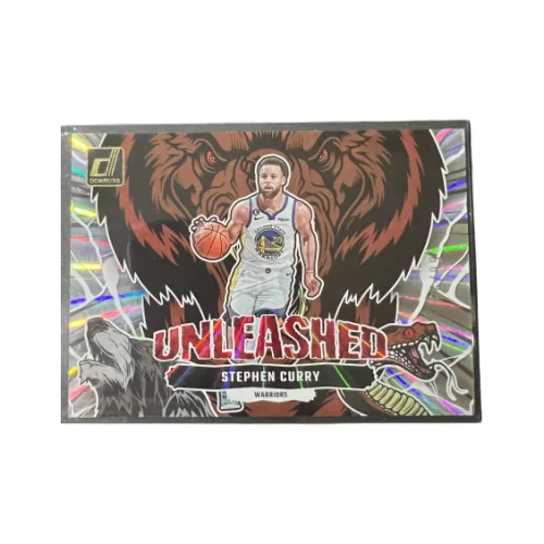 PANINI Golden State Warriors Stephen Curry Silver Fold Anime Selection Art Rare Card Sports Cards 1 Pc