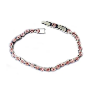 Swarovski Alloy Crystal Bracelets Women's Pink