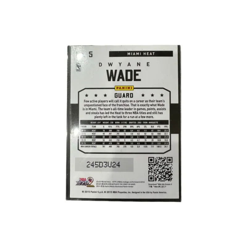 PANINI Heat Wade The Flash Laser Beam Rare Card Sports Cards 1 Pc-1
