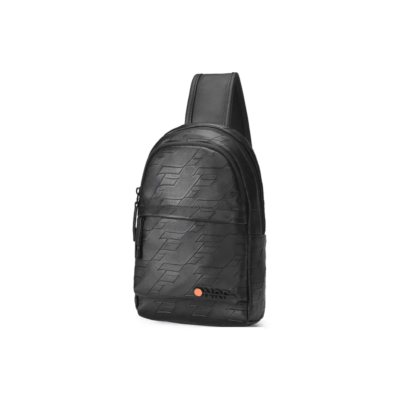ONRF Polyvinyl Chloride Sling Bag, Crossbody Bag Men's Black-4