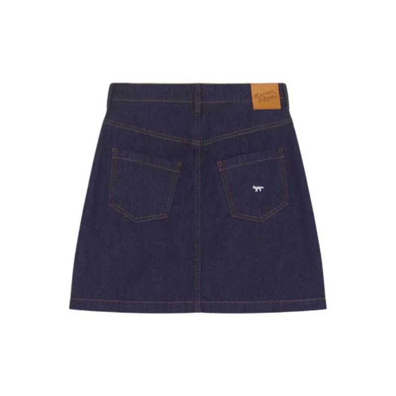 Maison Kitsune Buttoned Denim Mini Skirt-1