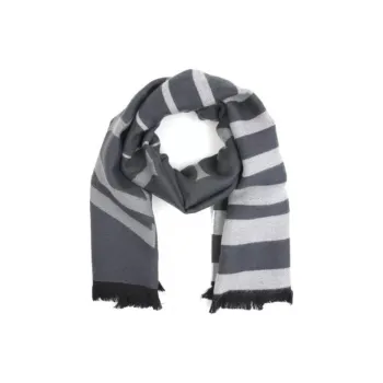 Zzegna Wool Knit Scarves Unisex Light Gray