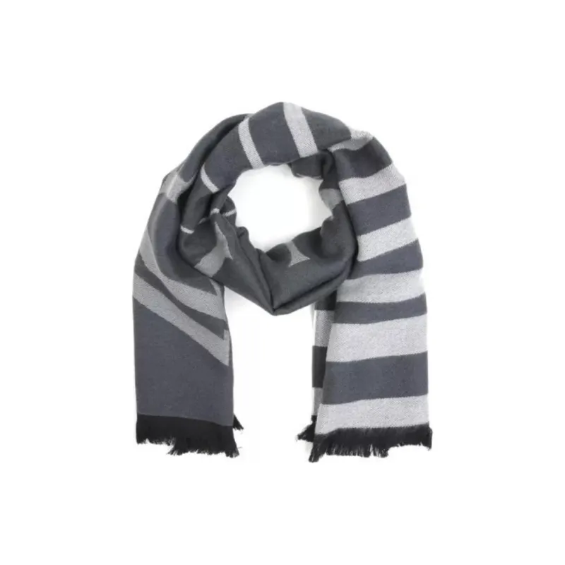 Zzegna Wool Knit Scarves Unisex Light Gray-0