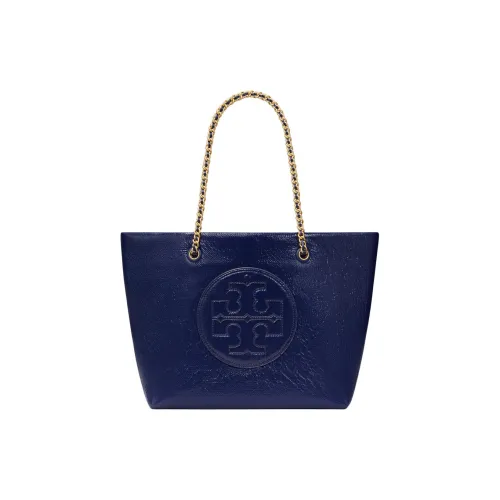 TORY BURCH Ella Cotton Tote Bag Shopping Bag Handbag Shoulder Bag Regular Women's Marine Blue