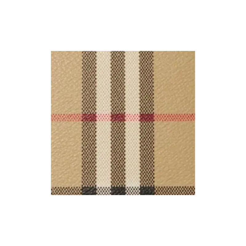 Burberry Calfskin Wallet Small Size Women's Beige-2