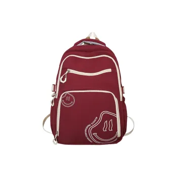 Cwatcun Nylon Backpack Unisex Red/Black White/Blue White/Coffee White/Black