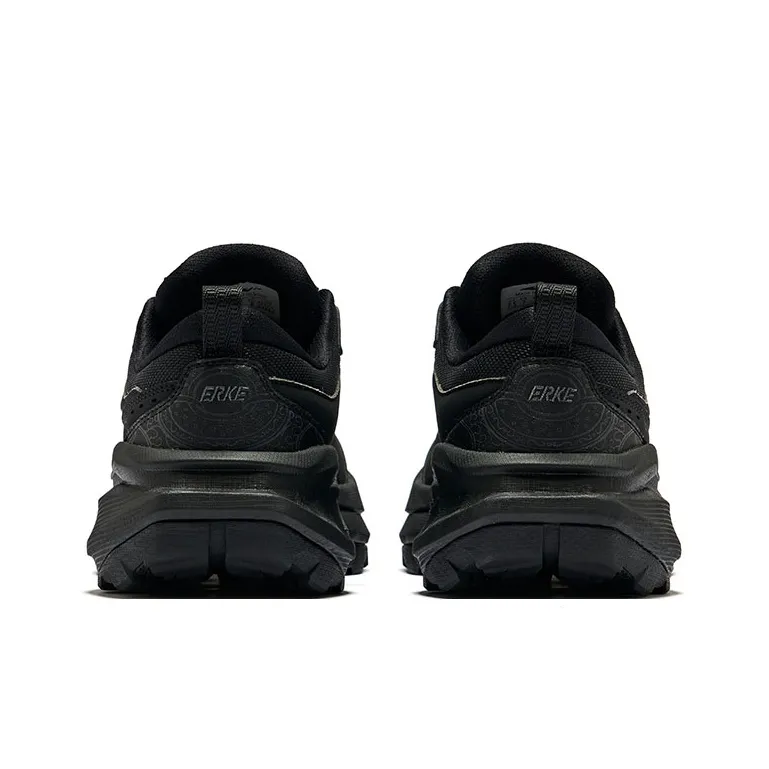 Erke Dragon Flying Phoenix Dancing 2 Coverage Wear Resistant Low Top Casual Shoes Men's Jet Black-4