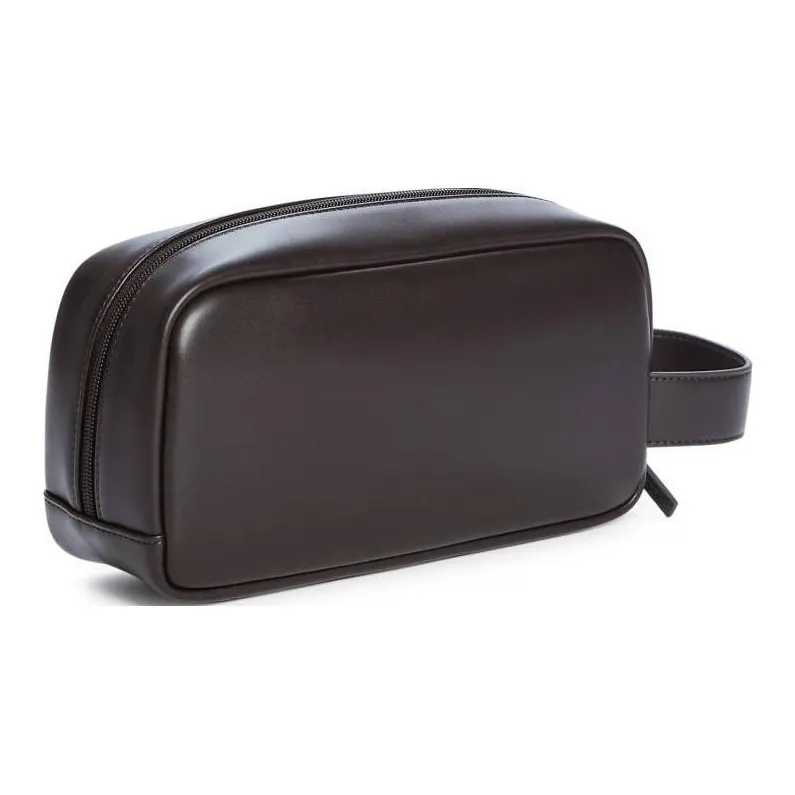 GUESS Artificial Leather Toiletry Bag Men's Brown-1