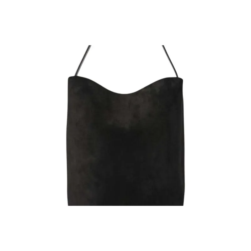 THE ROW Calf Suede Tote Bag, Shopping Bag, Shoulder Bag Women's Black-3