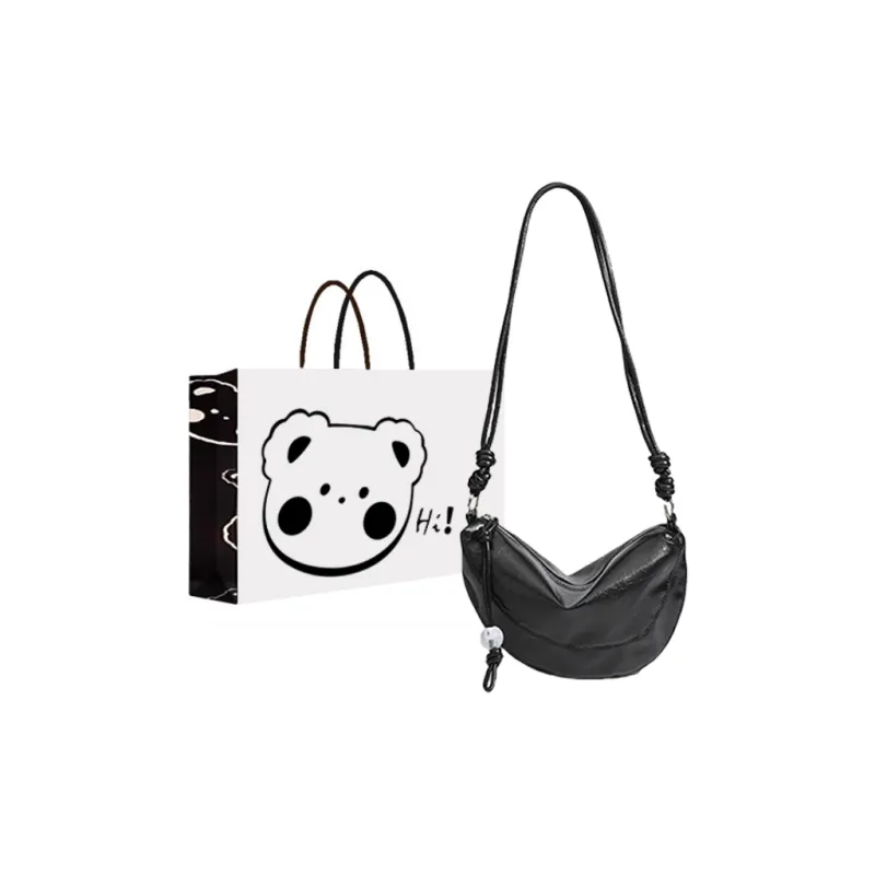 NX DOUGHNUT PU Shoulder Bag Women's Silver/Black-6