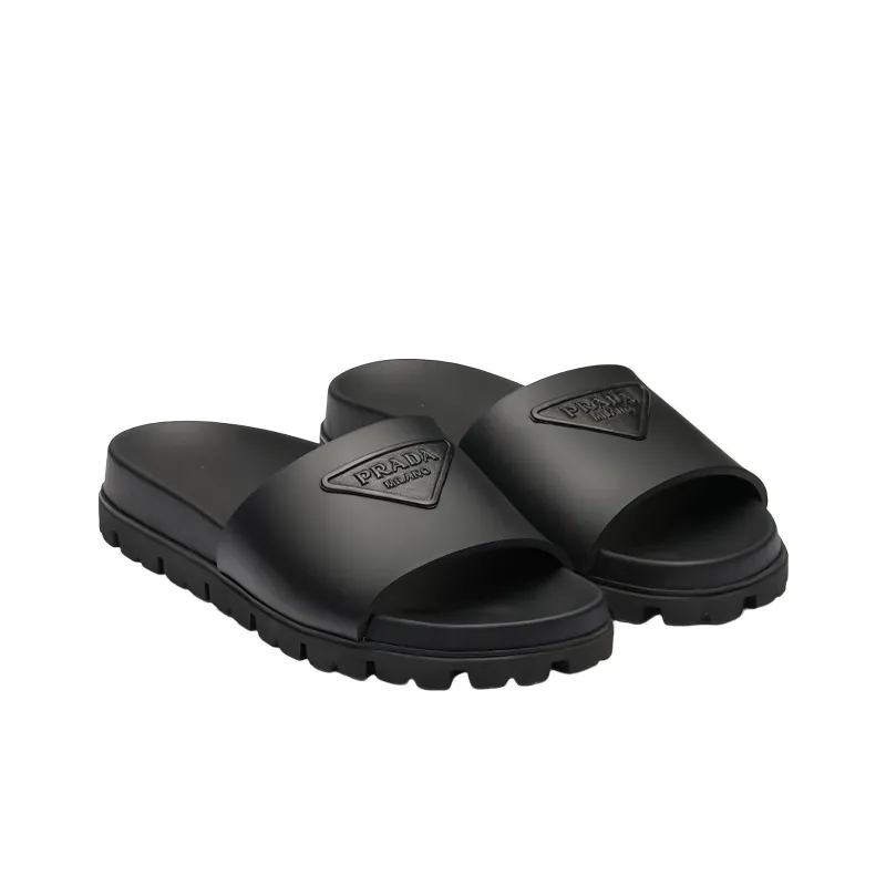 PRADA Rubber Slides Black Men's-2