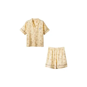 GUJIN Pajama Set Women's Light Yellow