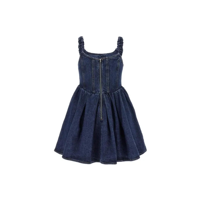 Self portrait Crystal embellished Denim Mini Dress-1