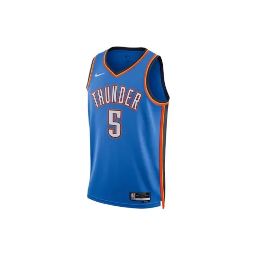 NBA Oklahoma City Thunder Basketball Jerseys Unisex Blue