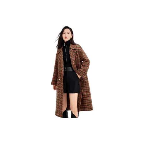 DESIGNICE Coats Women's Checkered