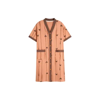 MIIOW Cool One Summer Series Nightgown Women's Coffee Butterfly