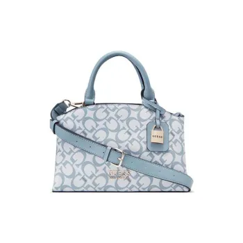 GUESS Quilted Cow Leather Shoulder Bag Crossbody Bag Handbag Small Size Women's Blue