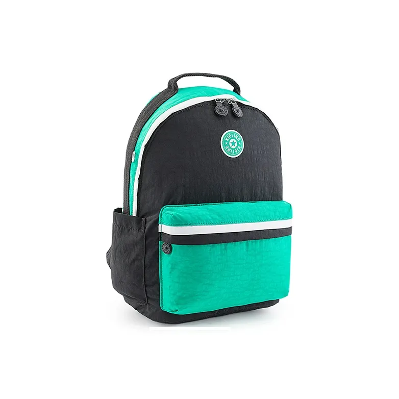 Kipling Polyamide Backpack Medium Size Unisex Pink & Orange Block Patchwork/White, Black & Green Patchwork-4