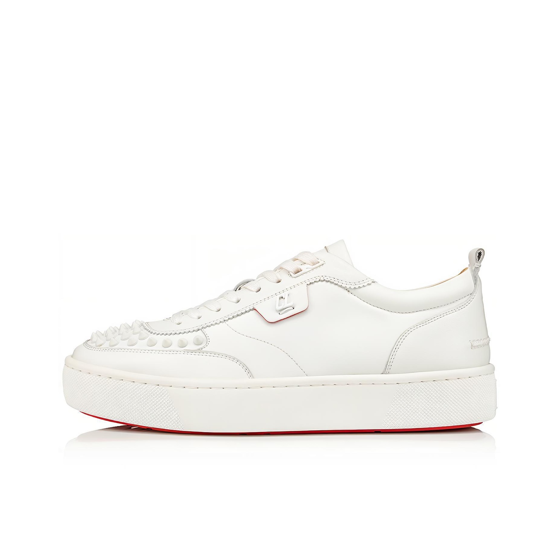 Christian Louboutin White Happyrui Spikes 2024 Low Tops