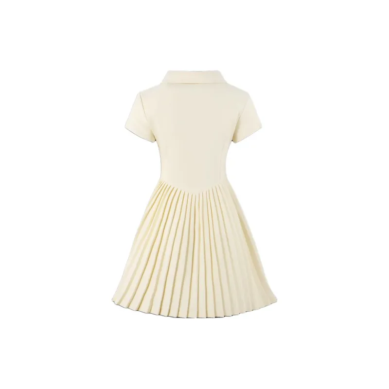 Fish Rabbits Short Sleeved Dress Women's Apricot-1