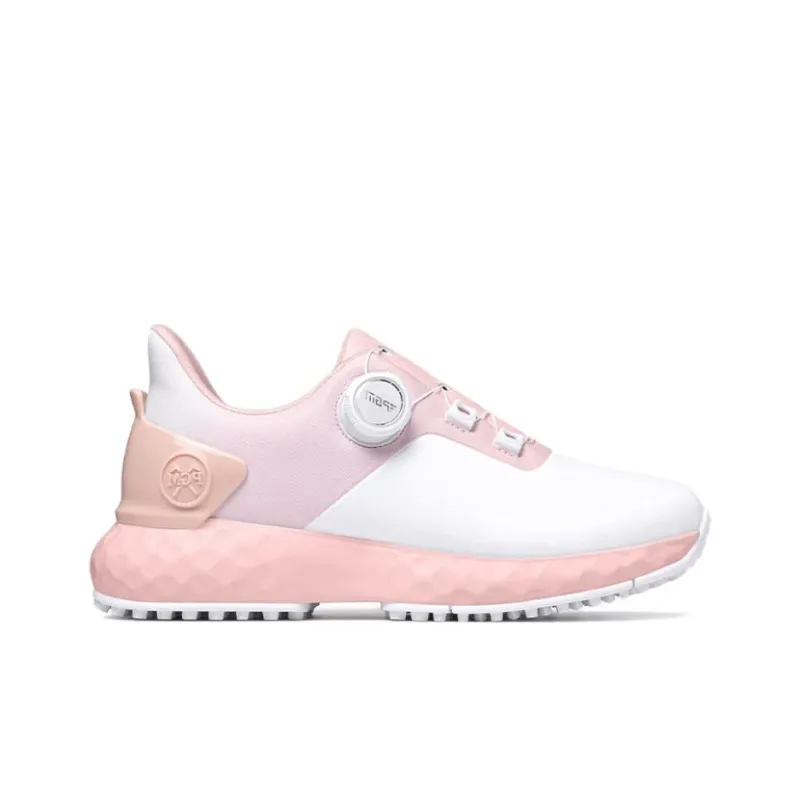 PGM Anti Slip Wear Resistant Low Top Golf Shoes Women's White Pink-1