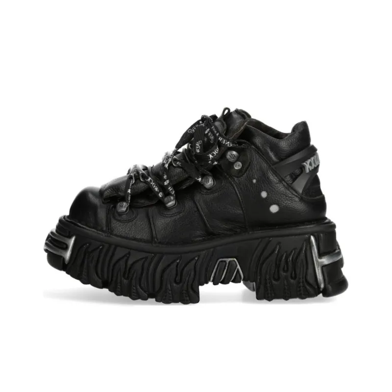 NEW ROCK Low-Top Casual Shoes Unisex Black-0
