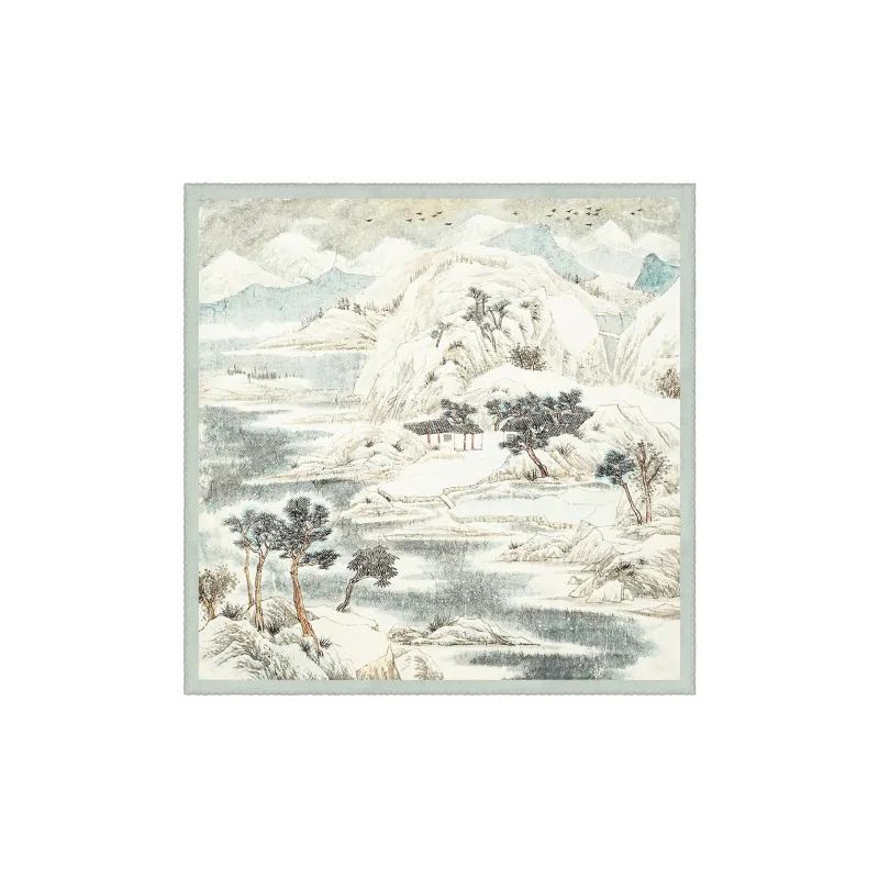Shanghai Story 100% Mulberry Silk Silk Scarves Women's Spring Mountain In Sight Gift Box Set-5