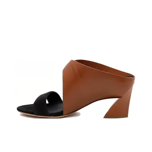 FERRAGAMO GANCINI Slip-Resistant Slide Slippers Women's Brown