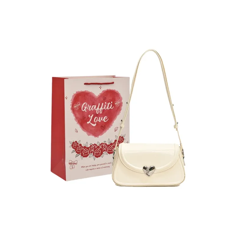 GOX PU Shoulder Bag, Crossbody Bag Regular Women's White/Silver/Black/Red-13