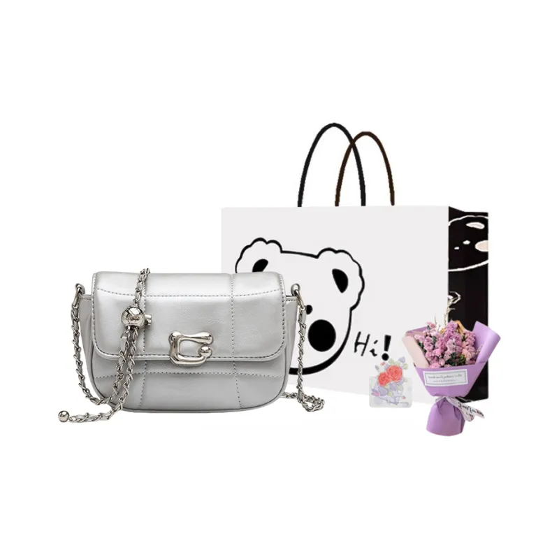 NX DOUGHNUT PU Crossbody Bag Regular Women's Silver/Black-10