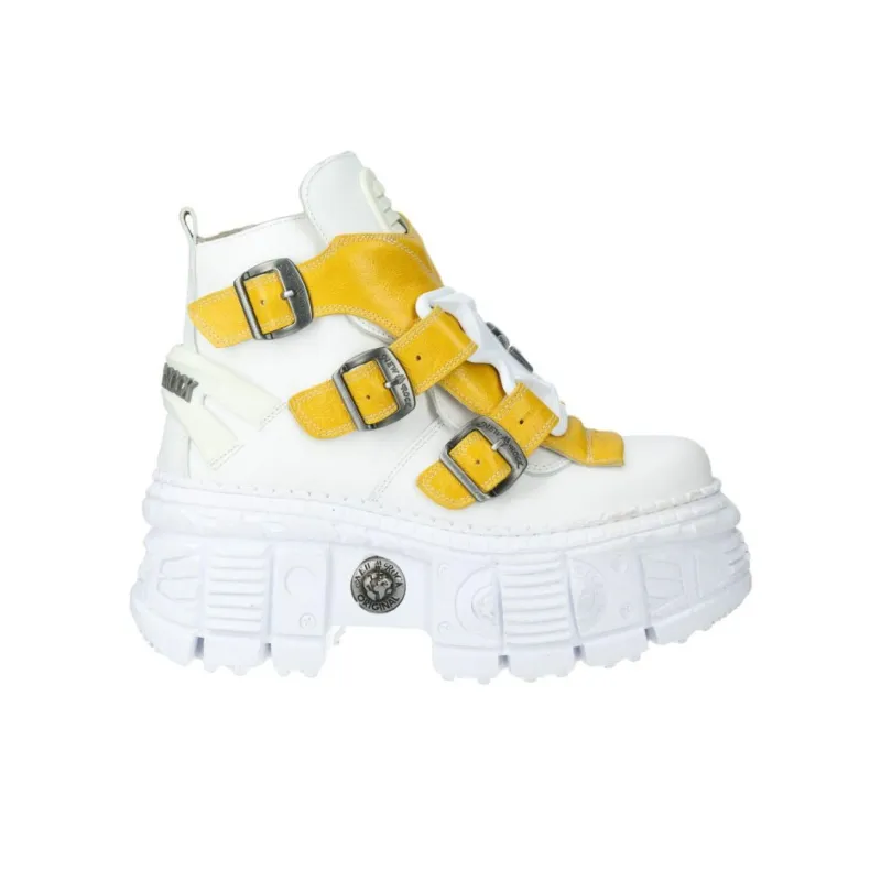 NEW ROCK High-Top Casual Shoes Unisex White-1