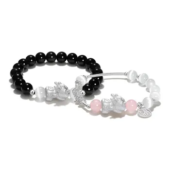 PARAS KORS Glass Cat Eye Jade Bracelets Unisex