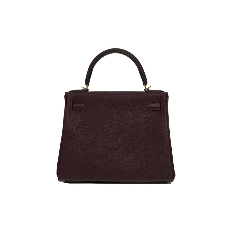 HERMES Kelly Togo Calfskin Kelly Bag Handbags Women's 0G Rouge Sellier Saddle Red-2