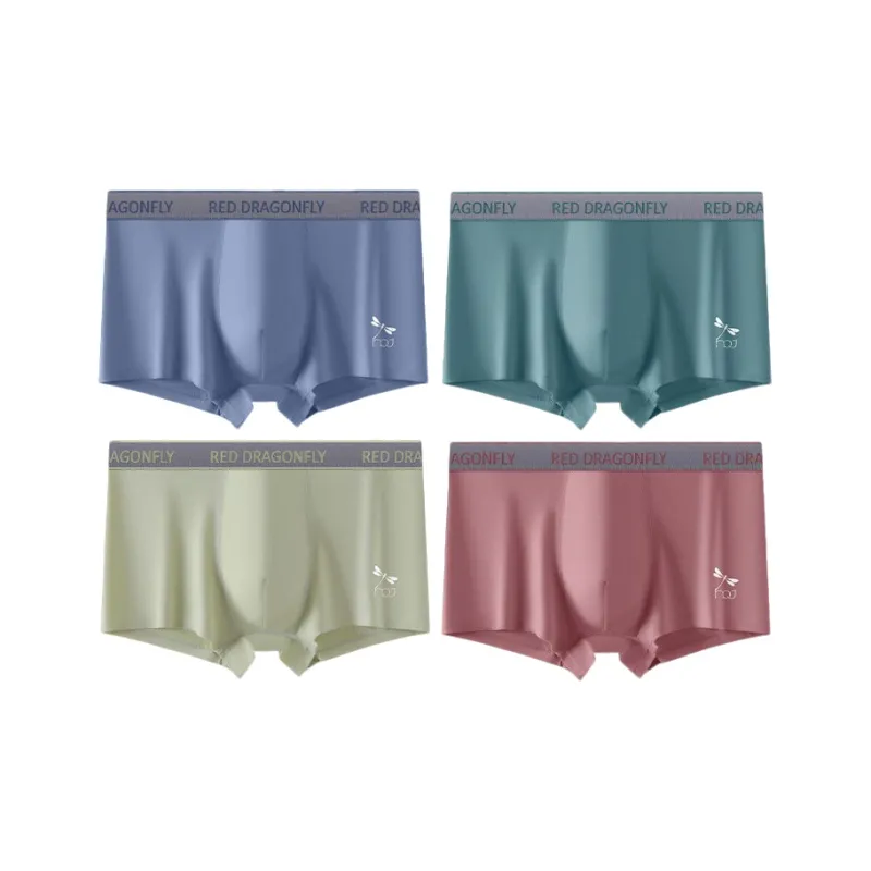 RED DRAGONFLY Cotton Panties Men's 4 Pack Gift Box Set-11