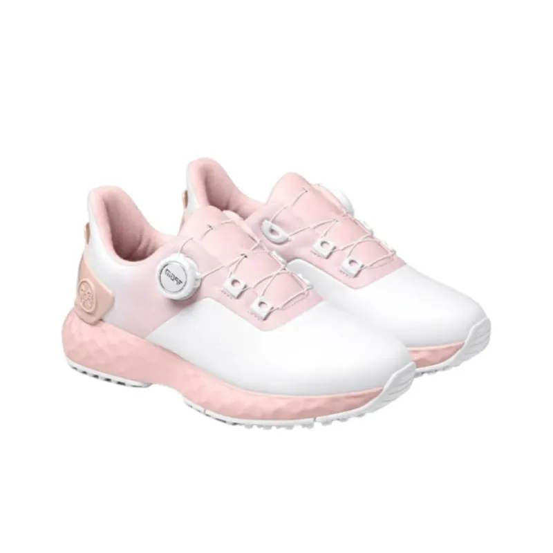 PGM Anti Slip Wear Resistant Low Top Golf Shoes Women's White Pink-3