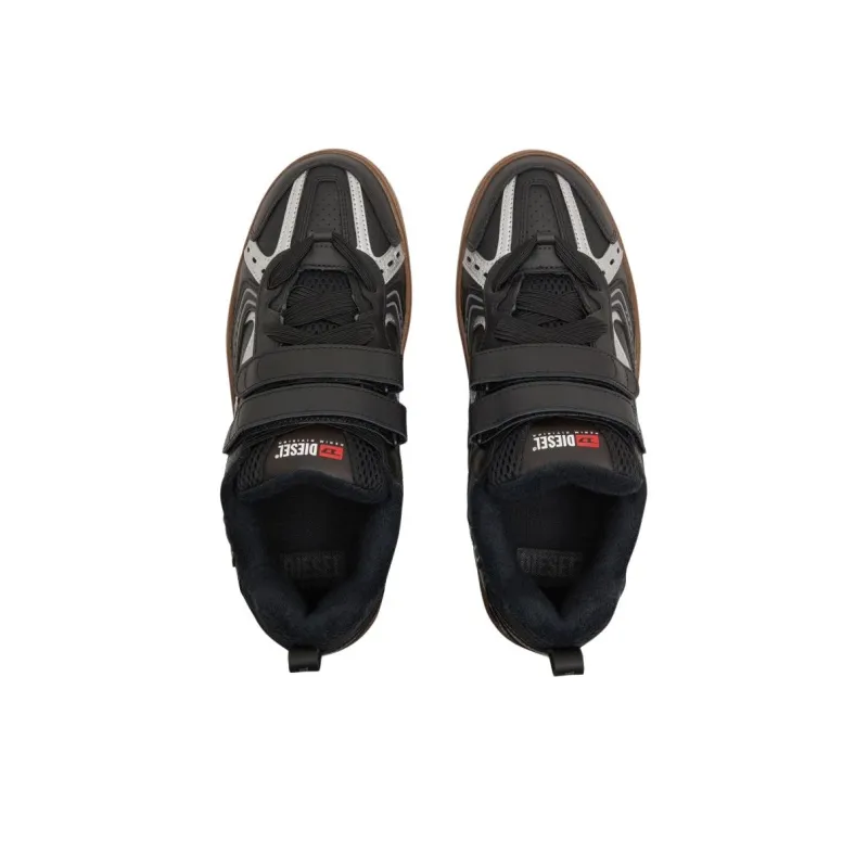 DIESEL S-Ukiyo Low-Top Skateboard Shoes Men's Black-4
