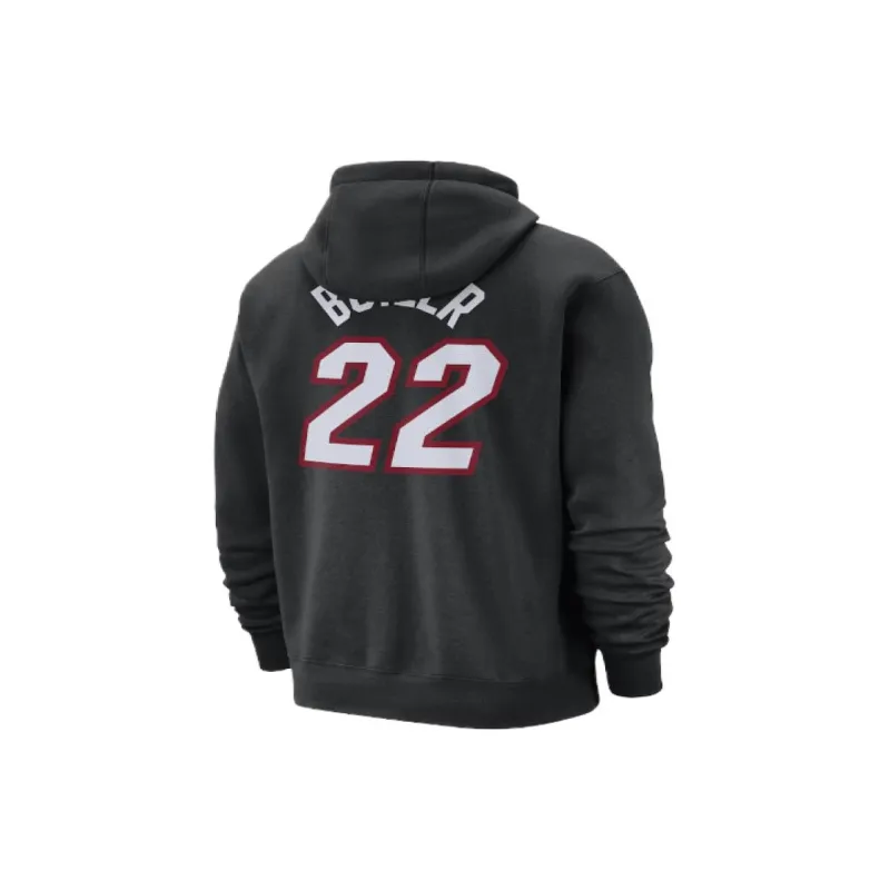 NBA Miami Heat Jimmy Butler Essential Fleece Loose Pullover Fit Hoodie-1