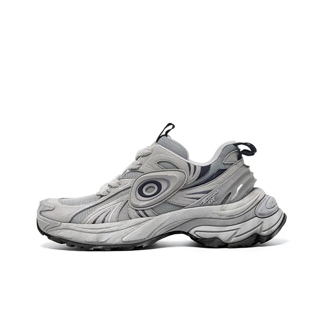 OLD ORDER Turbo GT Wear Resistant Height Increasing Low Top Chunky Sneakers Unisex Gray-0