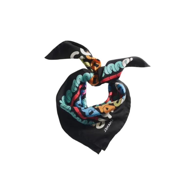 CHANEL Silk Silk Scarves Women's Multicolor-2