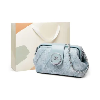 15 MINS Synthetic Leather Crossbody Bag Women's Dusty Pink/Dusty Blue
