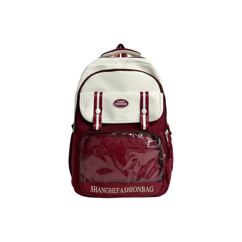 BALANG Composite Cloth Backpack Regular Unisex Black/Red/Coffee/Blue/Green-2