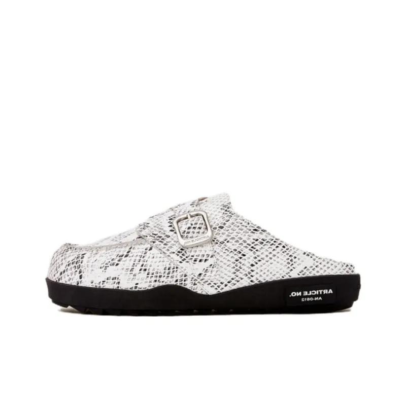 ARTICLE NO. Closed Toe Slippers Unisex Zebra Print Black White-0