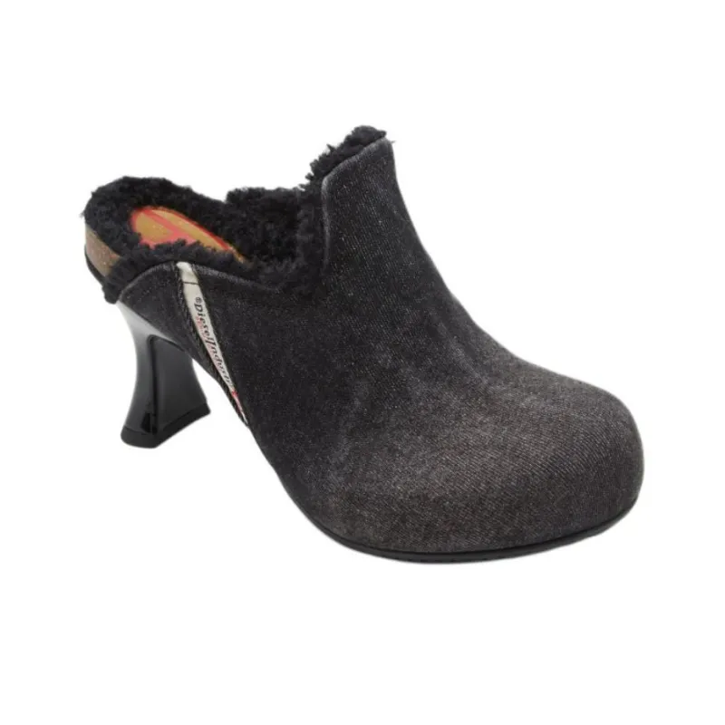 DIESEL D Woodstock 78mm Denim Mules Women's-2