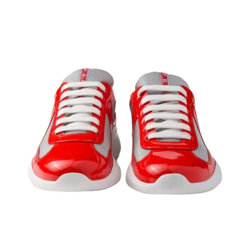 PRADA America's Cup Low-Top Casual Shoes Men's Red-4