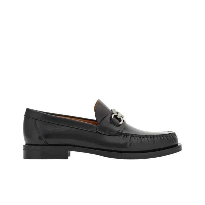 FERRAGAMO Gancini Leather Loafers-1