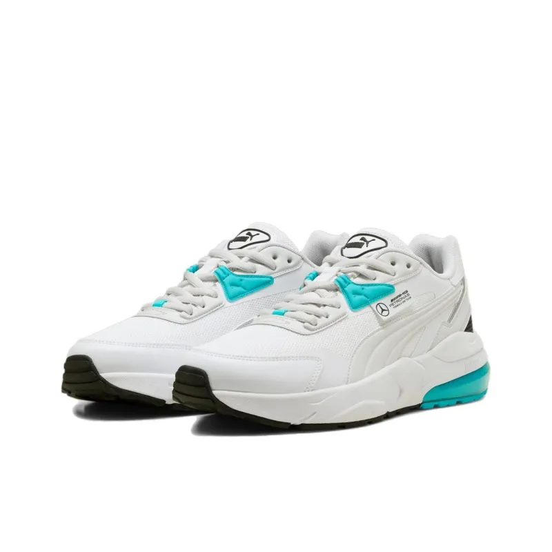 PUMA Mercedes AMG Petronas F1 Anti Slip Wear Resistant Low Top Casual Shoes Men's White-2